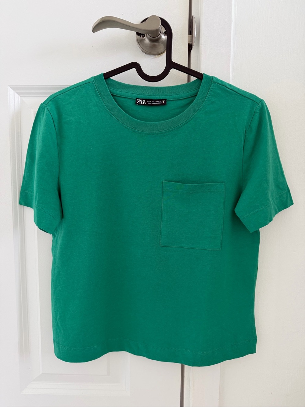 Zara Woman’s Emerald Green Pocket Tee size S